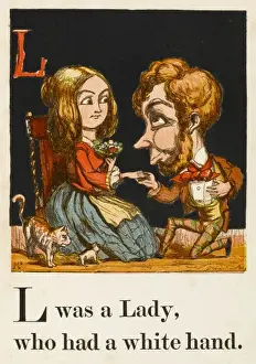 Victorian Era Print - Man Proposing on Bended Knee