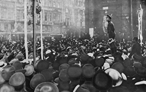 Public gathering around a speaker during Revolution, Russia Public gathering around a speaker during Revolution, Russia