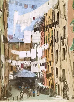 Public laundry of St. Brigida, Genoa, Italy Public laundry of St. Brigida, Genoa, Italy