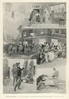 Prints of LA BOHEME assorted scenes from the first Paris performance Opera Prints: La Boheme Print: Paris Performance Scenes
