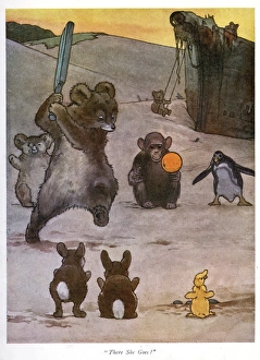 Pug Peter -- animals playing cricket with an orange Pug Peter -- animals playing cricket with an orange