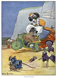 Seaside Resort History Prints: Pug Peter -- convalescing at the seaside