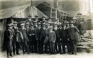 Prints of Pullman Road Works Outing, Oadby, Wigston, near Leicester, Leicestershire, England. Date: 1910s Leicester Prints: Leicestershire Print: 1910s Pullman Road Works Outing