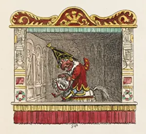 Victorian Era Satire Art Prints: Punch on his Steed