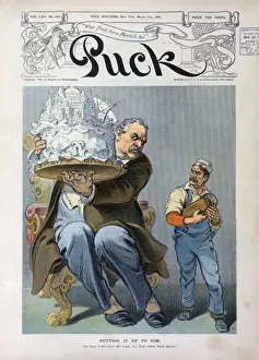Satirical Cartoons Of Politicians Prints: Putting it up to him