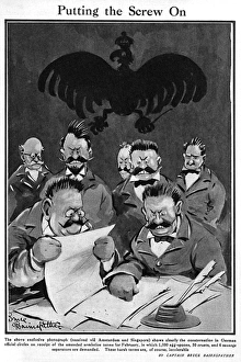 Putting the Screw on by Bruce Bairnsfather, WW1 cartoon Putting the Screw on by Bruce Bairnsfather, WW1 cartoon