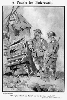 A Puzzle for Paderewski, by Bairnsfather A Puzzle for Paderewski, by Bairnsfather