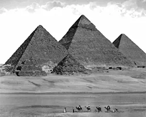 Egyptian Pyramids Print, circa 1870