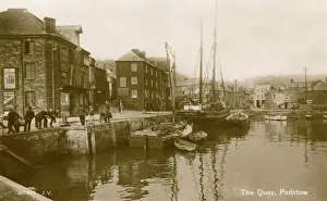 Cornwall Harbour Prints: Quay at Padstow, Cornwall