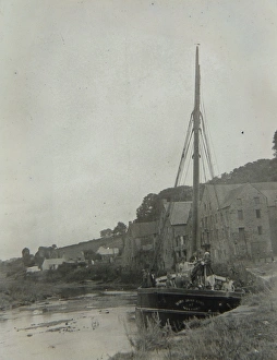 Quayside with boat, Haverfordwest, South Wales Quayside with boat, Haverfordwest, South Wales
