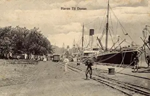 Quayside Print at Tjilatjap, circa 1908
