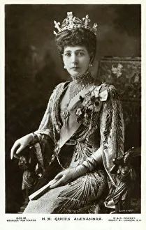 Queen Alexandra - Downey Photograph on a postcard Queen Alexandra - Downey Photograph on a postcard