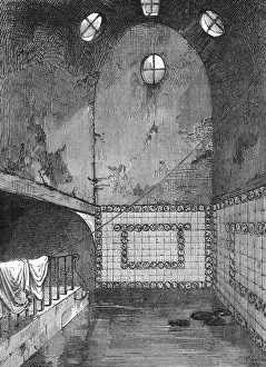 Public Baths London Prints: Queen Annes bath