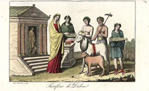 Queen Dido of Carthage preparing a ritual sacrifice to Juno Queen Dido of Carthage preparing a ritual sacrifice to Juno