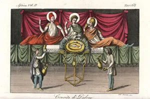 Queen Dido of Carthage's banquet for the poet Aeneas Queen Dido of Carthage's banquet for the poet Aeneas