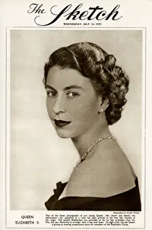 Young Queen Elizabeth II Print, 1952