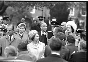 Duke Of Edinburgh Prints: Queen Elizabeth II Visit to Rye, Sussex Print 1966