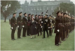 Queen inspecting her Scottish bodyguard Queen inspecting her Scottish bodyguard