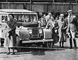 The Queen with a Land-Rover at Badminton Horse Trials The Queen with a Land-Rover at Badminton Horse Trials