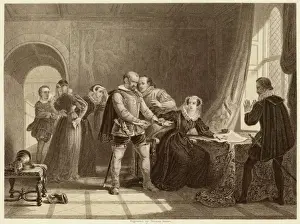 Loch Leven Castle History Prints: Queen of Scots Abdicates