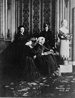 Queen Victoria and children in mourning at Windsor Queen Victoria and children in mourning at Windsor