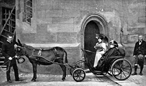 Queen Victoria driving donkey-carriage Queen Victoria driving donkey-carriage