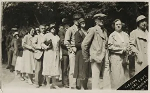 Queue of tourists visit Gough's Cave in Cheddar Gorge Queue of tourists visit Gough's Cave in Cheddar Gorge