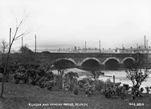 Belfast Cityscape Images Prints: R. Lagan and Ormeau Bridge, Belfast