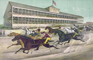 Historic Horse Racing Pictures Prints: A race to the wire