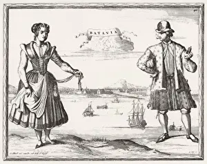 Java A Javanese couple from Djakarta Print