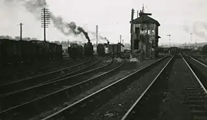 Railway Sidings Print: Dark Industrial Landscape