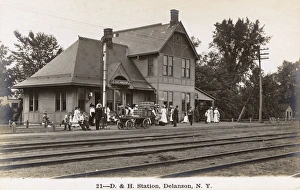 Railway station, Delanson, Schenectady County, NY State, USA Railway station, Delanson, Schenectady County, NY State, USA