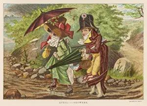 April Showers Print: Raining in the Country