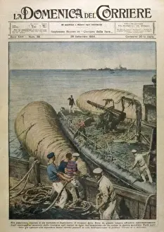 WWI Maritime History Prints: Raising Scuttled Ships