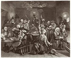 18th Century Satire Art Prints: Rakes Progress 6