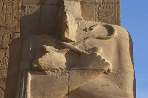 Rameseum. Pillars with osirian statues. Detail. Egypt Rameseum. Pillars with osirian statues. Detail. Egypt