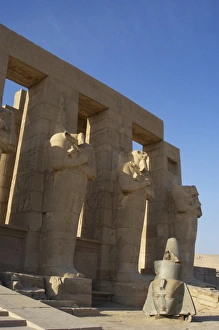 Rameseum. Pillars with osirian statues. Egypt Rameseum. Pillars with osirian statues. Egypt