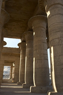 Ramesseum. Colonnade with capitals shaped as lotus. Egypt Ramesseum. Colonnade with capitals shaped as lotus. Egypt