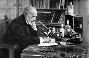 Santiago Ramon Y Cajal Prints: Ramon y Cajal Working in his Studio Print