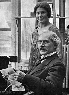 Prints of RAMSAY MACDONALD British statesman, prime minister, with his daughter Ishbel. Date: 1866 - 1937 Ramsay MacDonald Prints: Ramsay MacDonald Print: Prime Minister with Daughter Ishbel