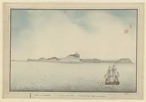Isle Of Wight Coastline Prints: Raper drawing No. 5