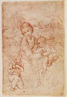 Raphael Prints: Raphael's Portrait Print after Raphael (1483-1520)