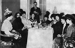 Rasputin surrounded by admiring women, Russia Rasputin surrounded by admiring women, Russia