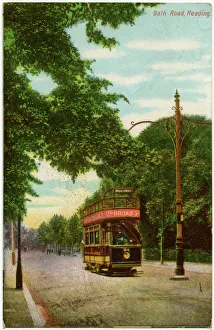 Reading, Royal County of Berkshire - Tram on the Bath Road Reading, Royal County of Berkshire - Tram on the Bath Road