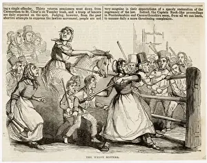 Print of Rebecca Riots in South Wales, 1843