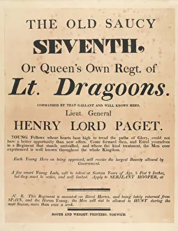 Recruiting poster for the 7th Regiment of Light Dragoons Recruiting poster for the 7th Regiment of Light Dragoons