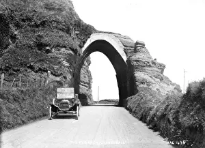 Early 1900s Motor Cars Prints: The Red Arch, Cushendall