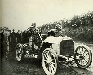 Red Jenatzy, winner of Gordon Bennett Cup motor race Red Jenatzy, winner of Gordon Bennett Cup motor race