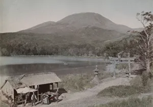 Refreshment stall on the shore of Hakone Lake, Japan Refreshment stall on the shore of Hakone Lake, Japan