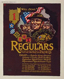 WWI Military Art Prints: Regulars - They were in it at the first - There to the last